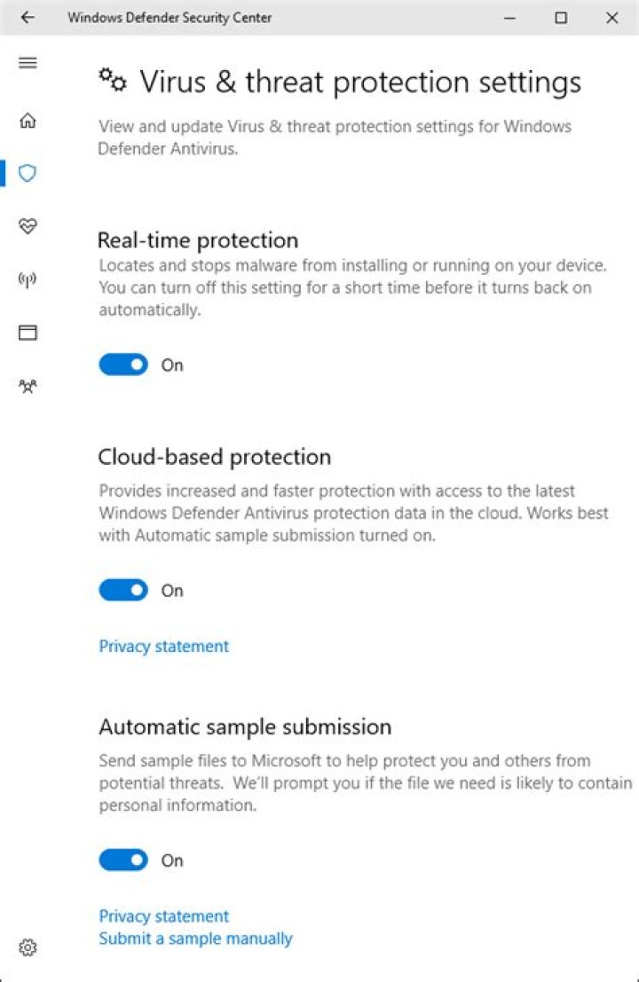 How do I install Windows Defender antivirus on Windows 10?