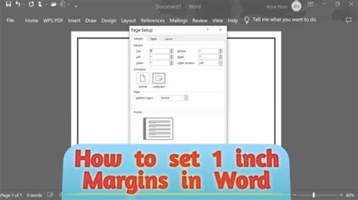 How do I make 1 inch margins double spaced?