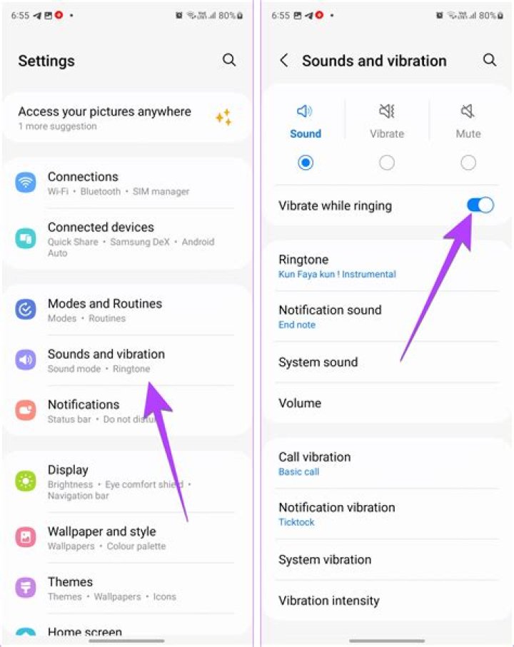 How do I make messenger notifications vibrate?