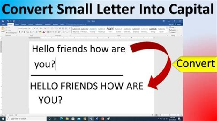 How do I make small text in Word capital?