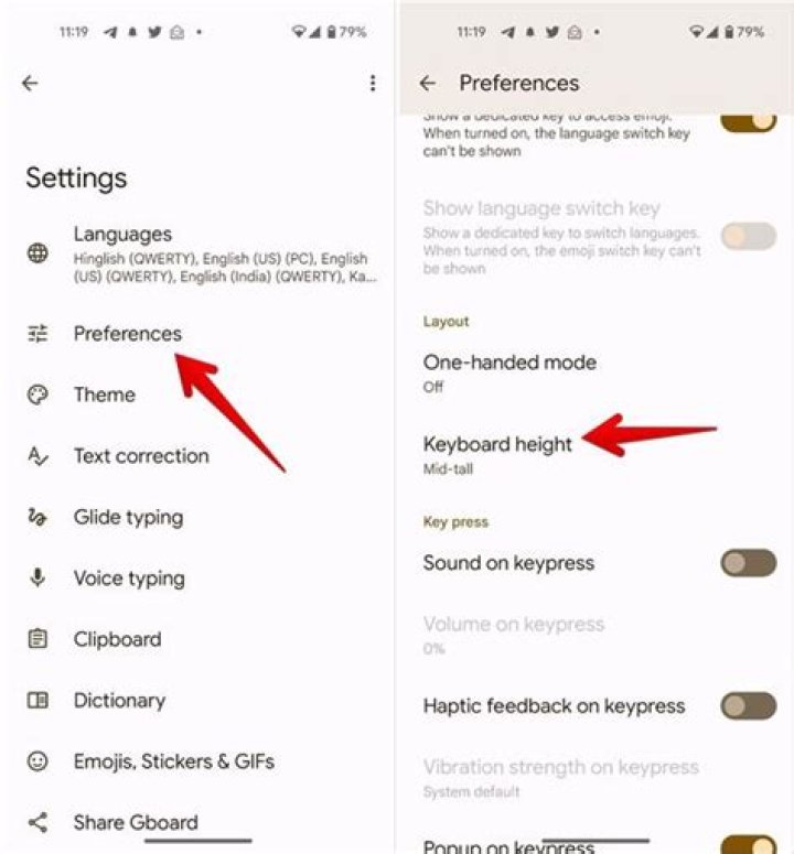 How do I make the keyboard bigger on Google 3 pixels?