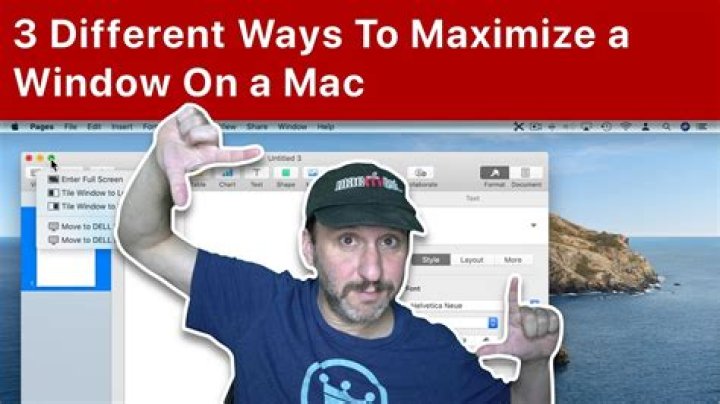 How do I maximize a window in Mac?