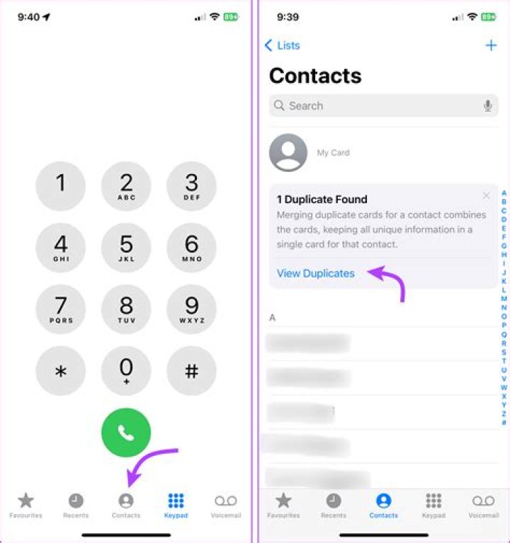 How do I merge duplicate contacts on WhatsApp?