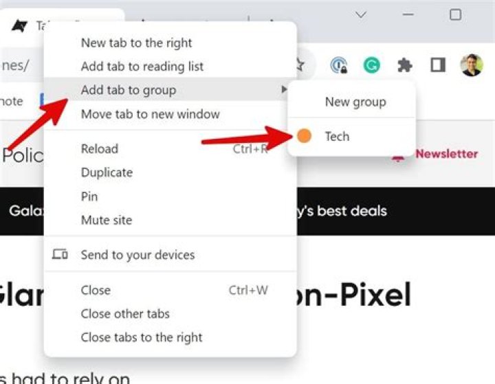 How do I navigate a tab in Chrome using the keyboard?