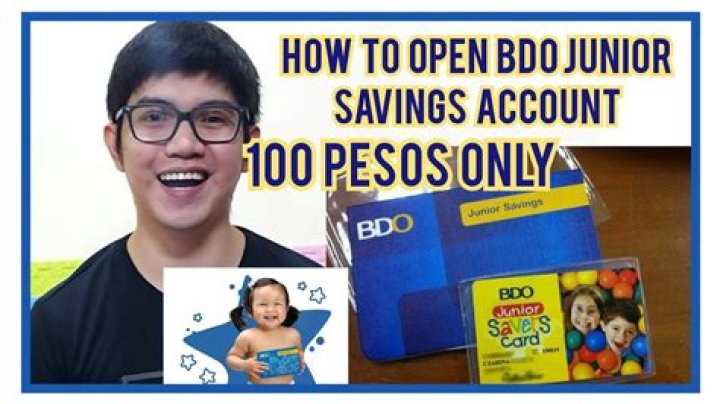 How do I open a BDO Junior Saver Account?