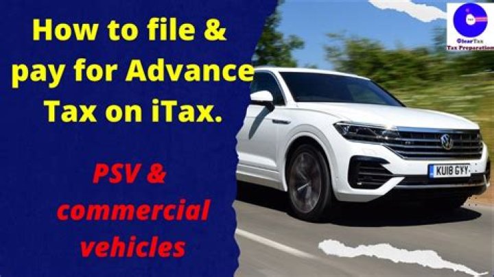 How do I pay advance tax on iTax?