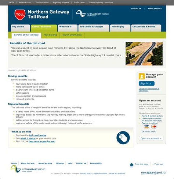How do I pay Northern Gateway Toll?