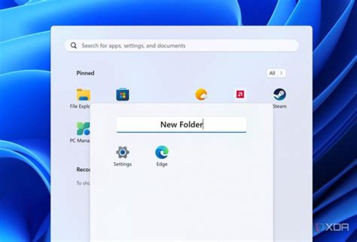 How do I pin a folder to start?