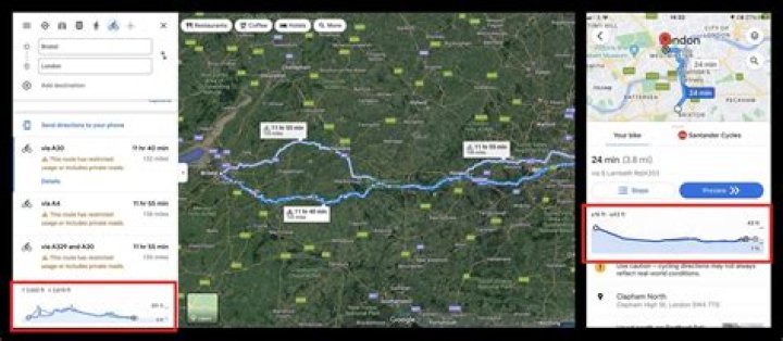 How do I plan a bike route on Google Maps?