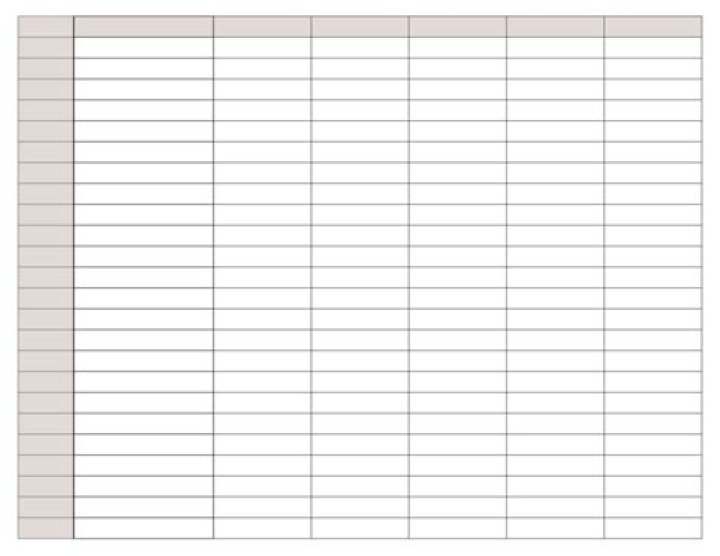 How do I print a blank spreadsheet?