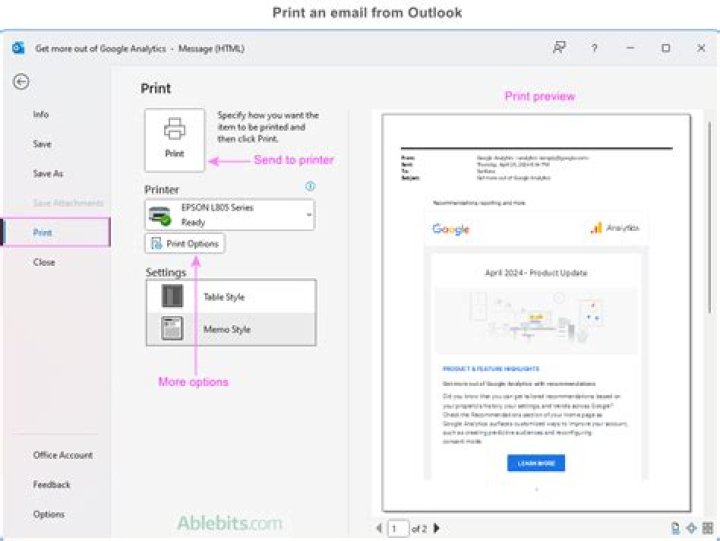 How do I print an E statement?