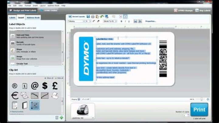How do I print Dymo labels from Shopify?