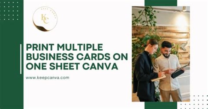 How do I print multiple business cards on one page PDF?