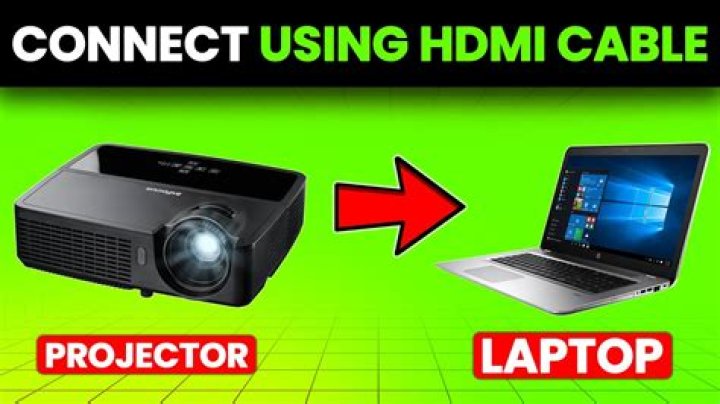 How do I project my laptop to another laptop using HDMI?