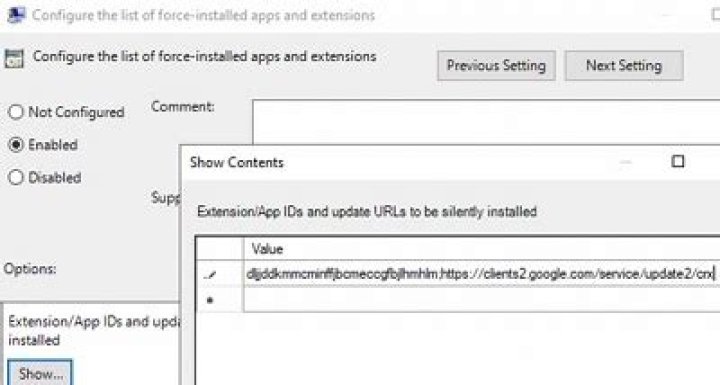 How do I push Chrome extensions via group policy?