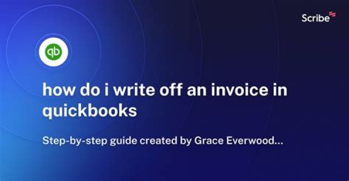 How do I record a write off in QuickBooks?