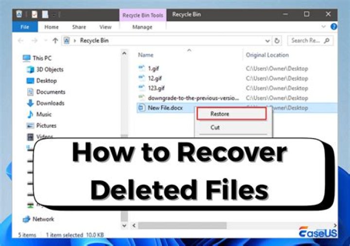 How do I recover deleted files on my Acer laptop?