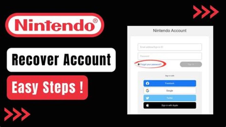 How do I recover my Nintendo account?