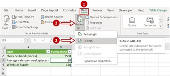 How do I refresh a cell in Excel VBA?