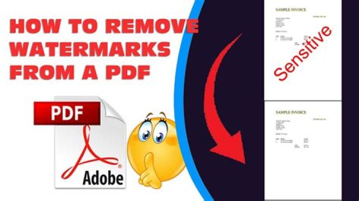 How do I remove a watermark from a scanned PDF?