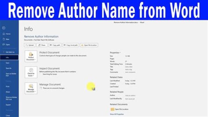 How do I remove author from PDF?