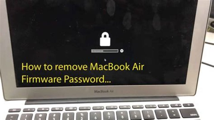 How do I remove firmware password from MacBook air?