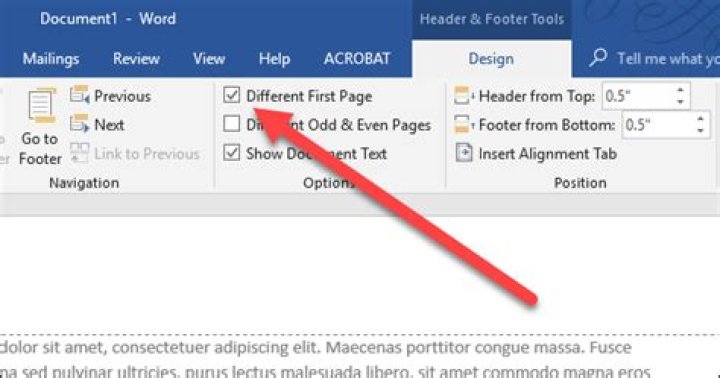 How do I remove the header from a table of contents?