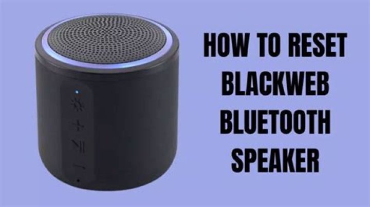 How do I reset my Blackweb speaker?
