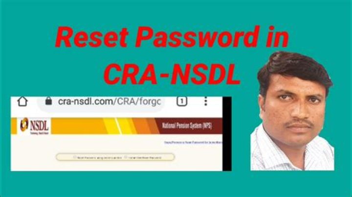 How do I reset my CRA NSDL password?