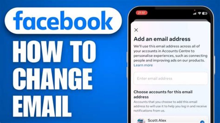 How do I reset my email address on Facebook?