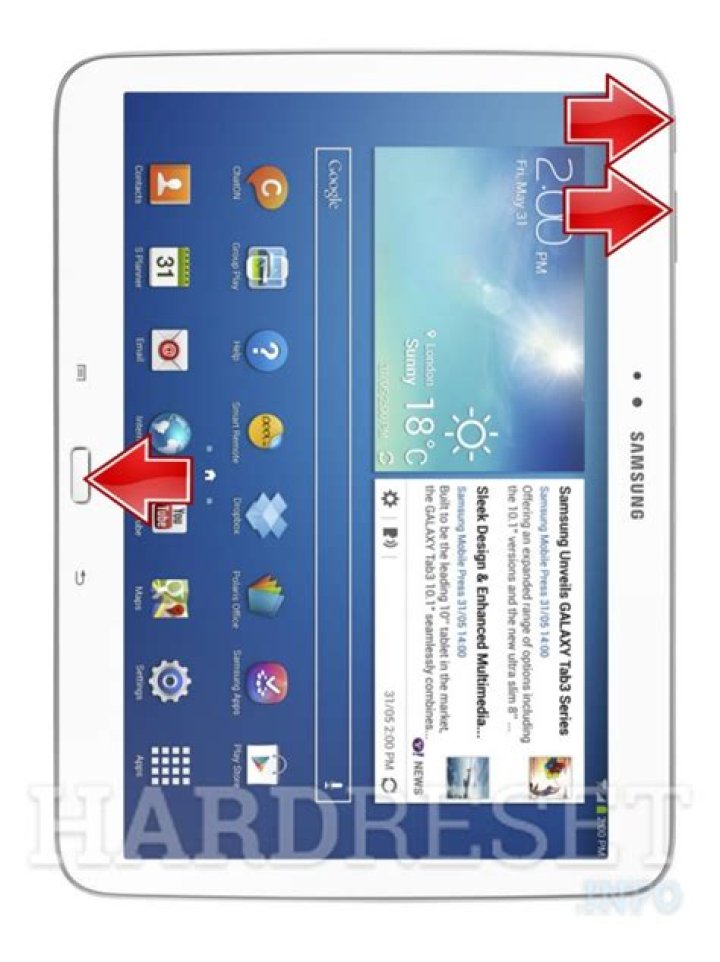 How do I reset my Samsung GT P5210 tablet?