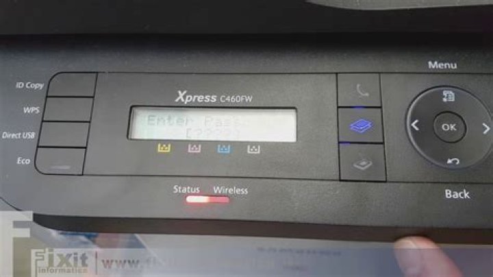 How do I reset my Samsung printer c460fw?