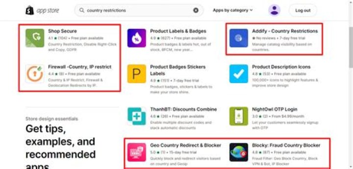 How do I restrict Shopify countries?