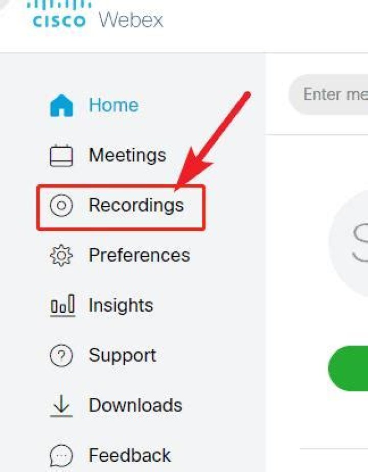 How do I retrieve a Webex recording from the cloud?