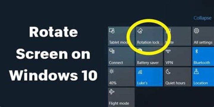 How do I rotate screen 180 degrees Windows 10?