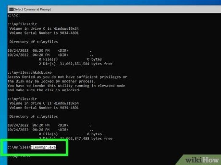 How do I run a program in DOS?
