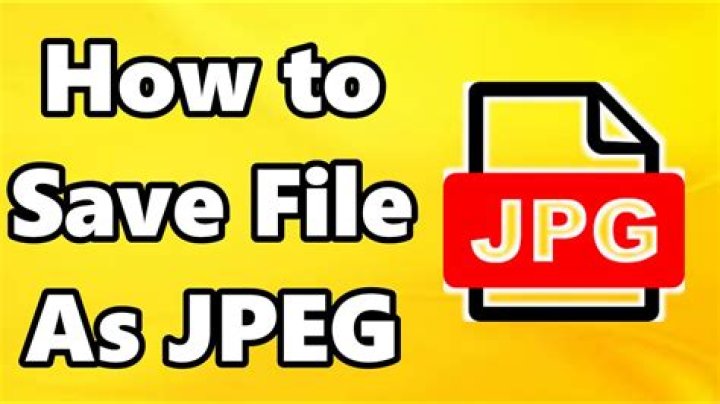 How do I save a JPEG as a JPEG not?