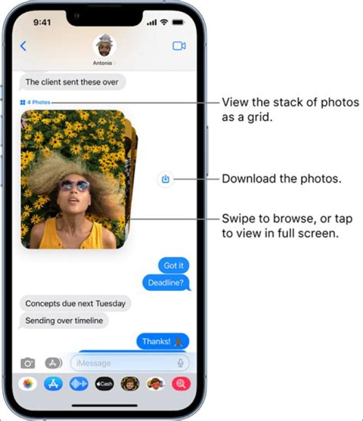 How do I send photos from my iPhone?