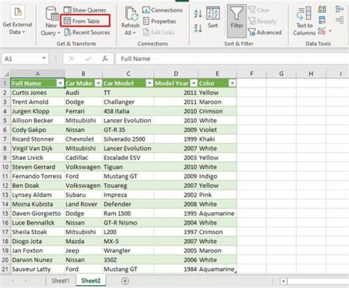 How do I separate data from one column to another in Excel?