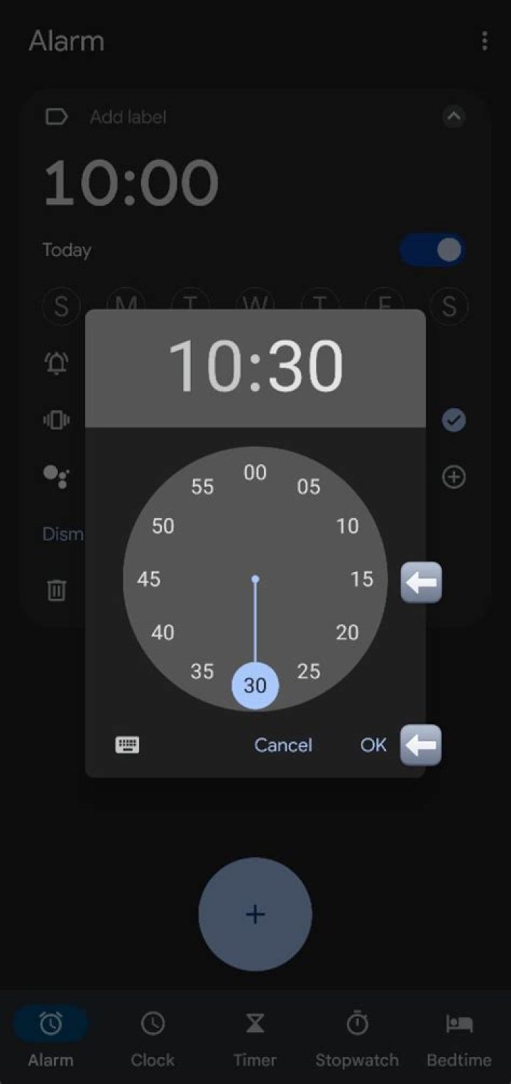 How do I set an alarm on my LG k20?