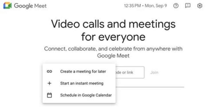 How do I set Google meet for a later time?
