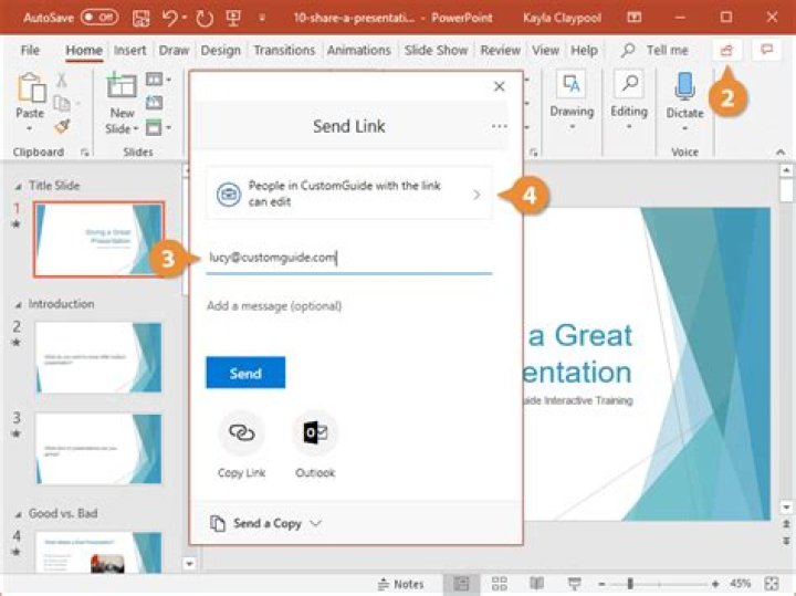 How do I share a PowerPoint presentation on LinkedIn?