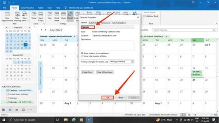 How do I share my outlook calendar with an external user in Office 365?