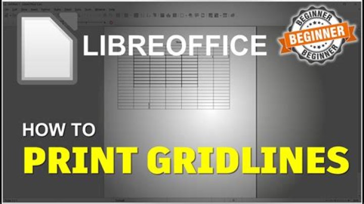 How do I show gridlines in LibreOffice?