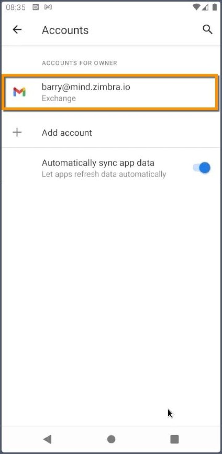 How do I sync my Zimbra email to my android?
