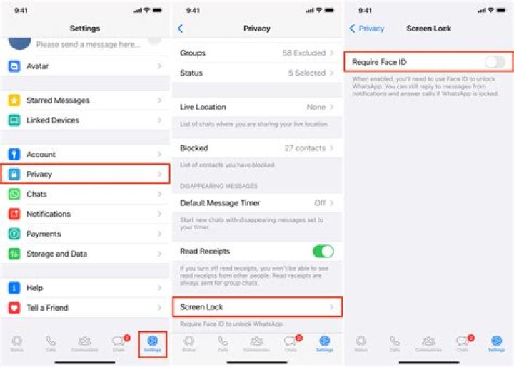 How do I turn off private folder on WhatsApp?