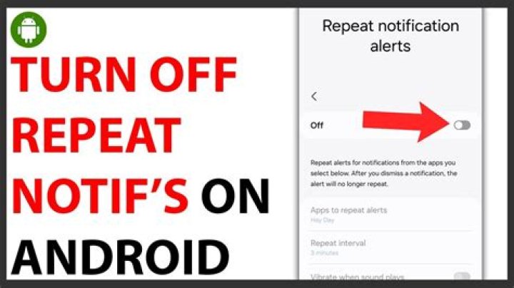 How do I turn off repeat notifications?