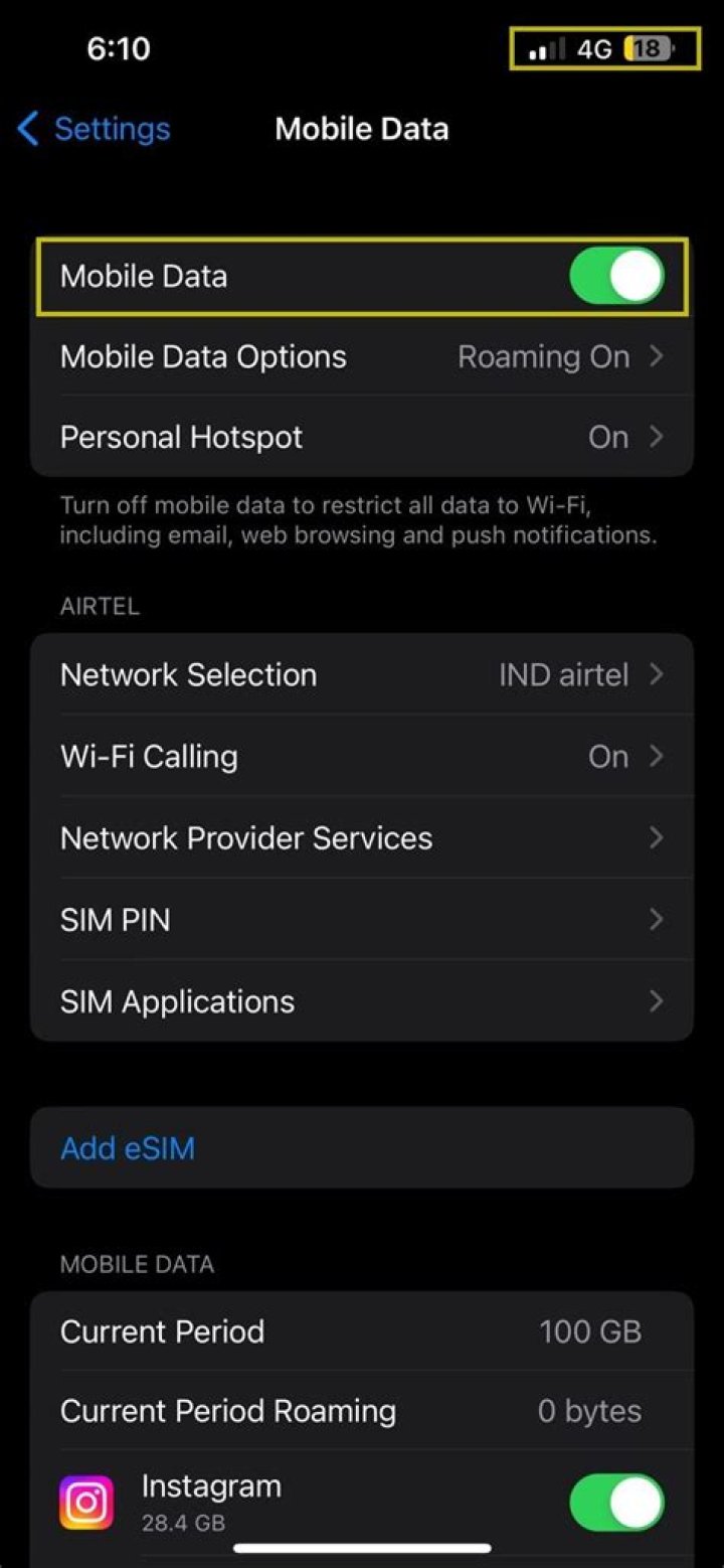 How do I turn on mobile data on my LG Stylo?