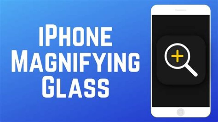 How do I turn on the magnifying glass on my iPhone?
