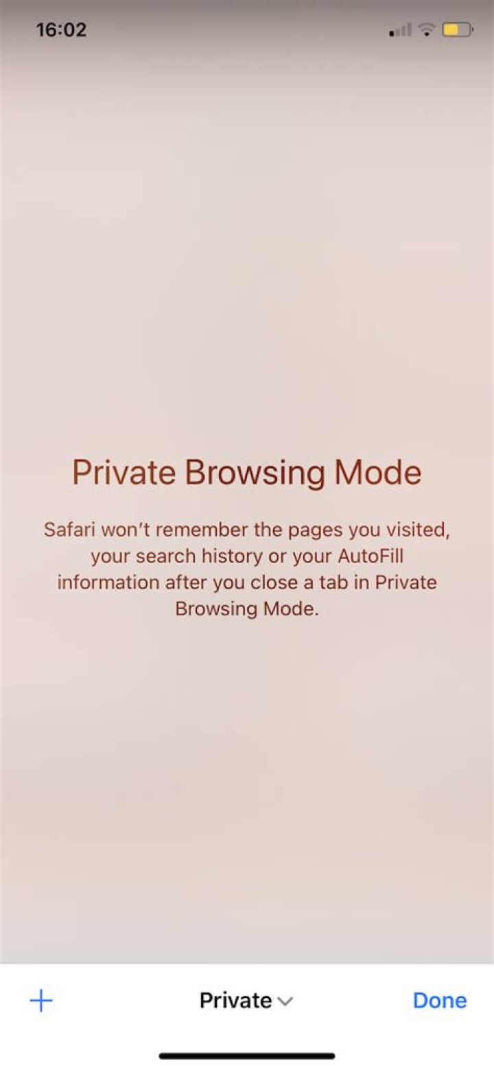 How do I unblock private mode in Safari?